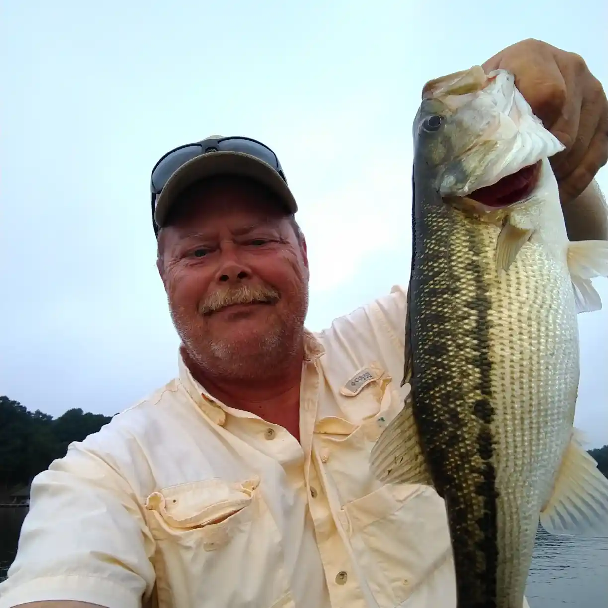 BASS FISHING AT MOSS LAKE IN NORTH CAROLINA 