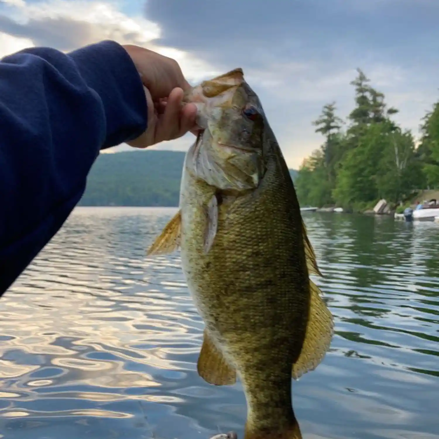 Lake Sunapee, New Hampshire - Pinup Girl Fishing