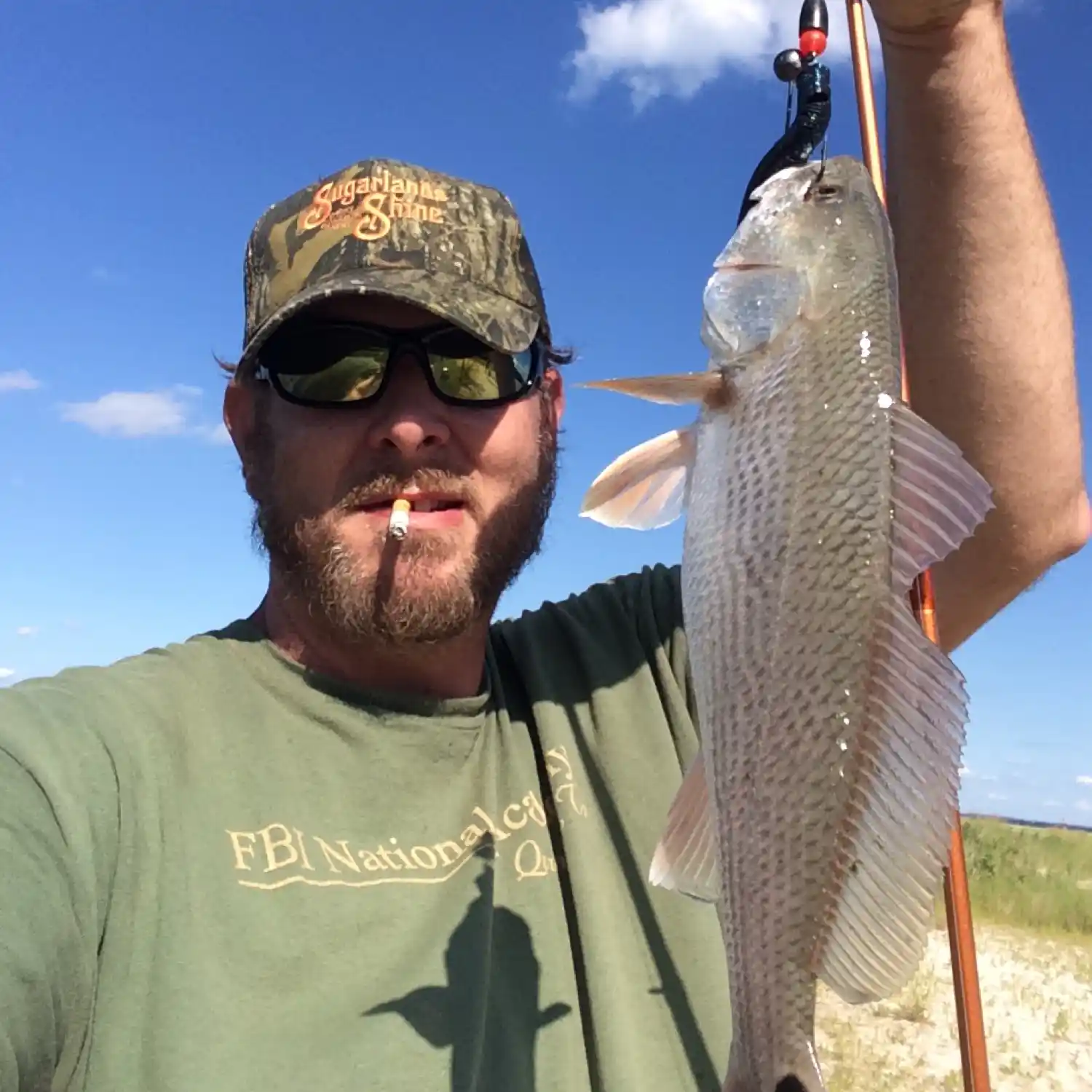 caught a flag of fish in ponds