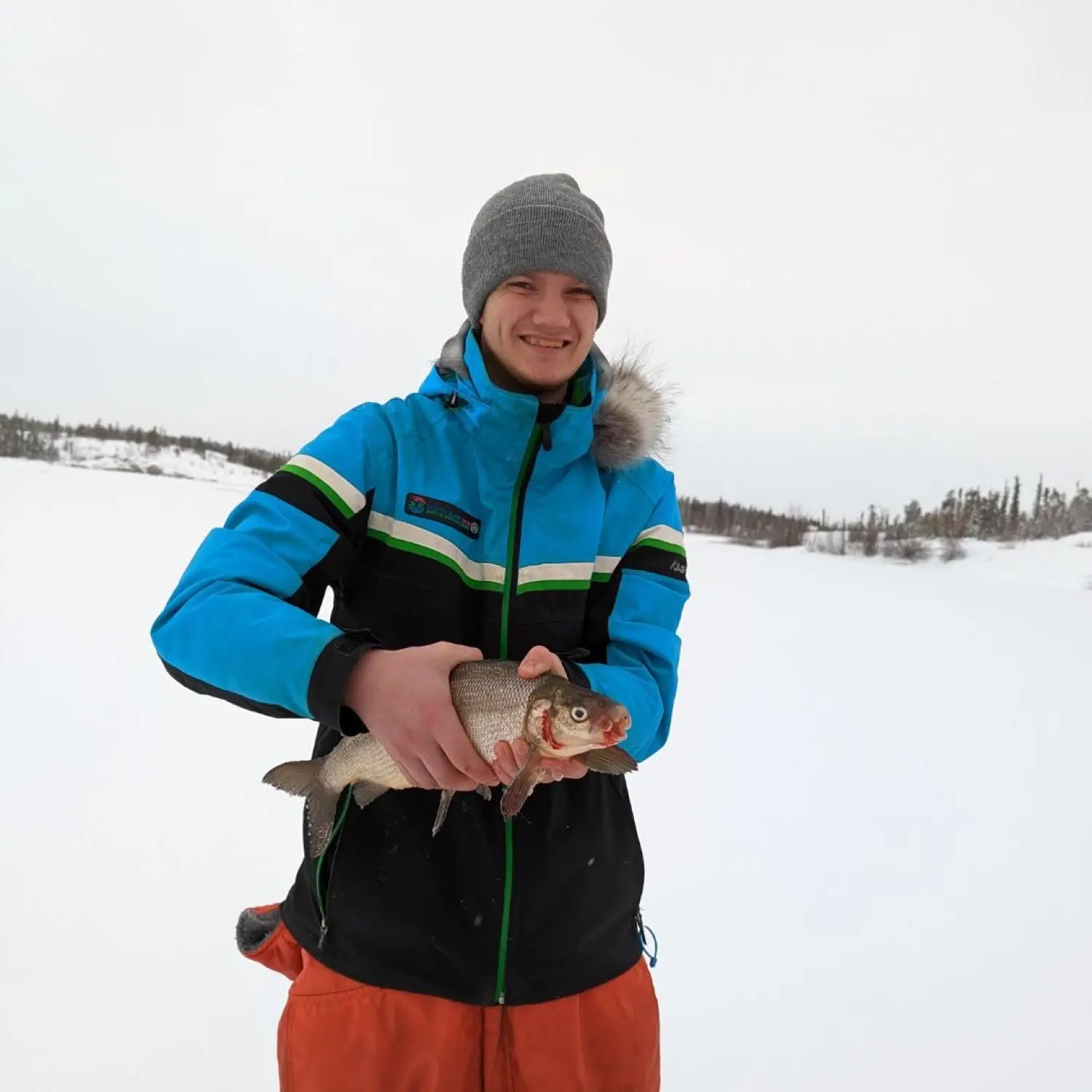 Catching Fish with an Ice Fishing Rod on the Pontoon!! 