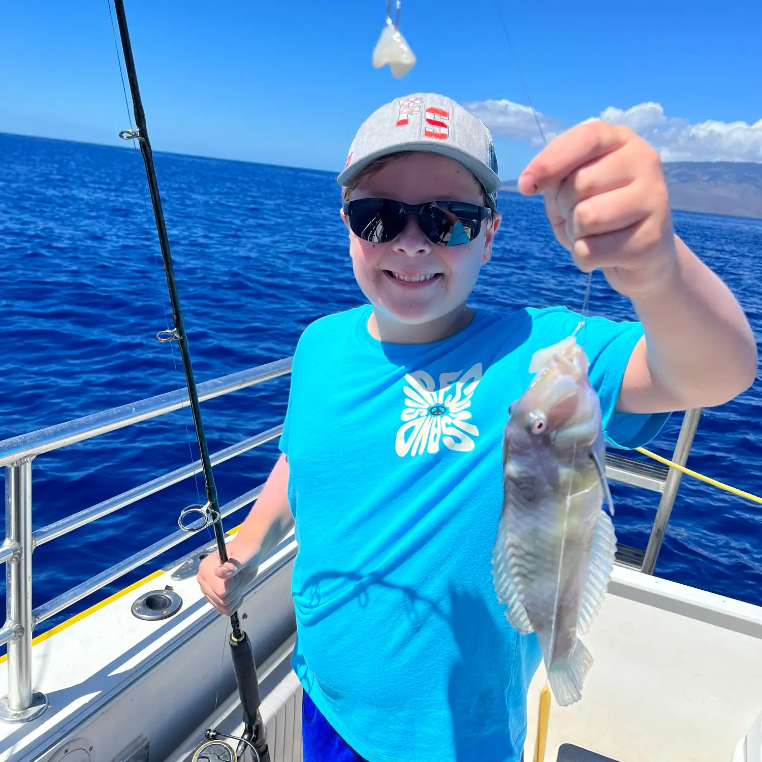 Last Pearly Razorfish caught, (Xyrichthys Novacula)