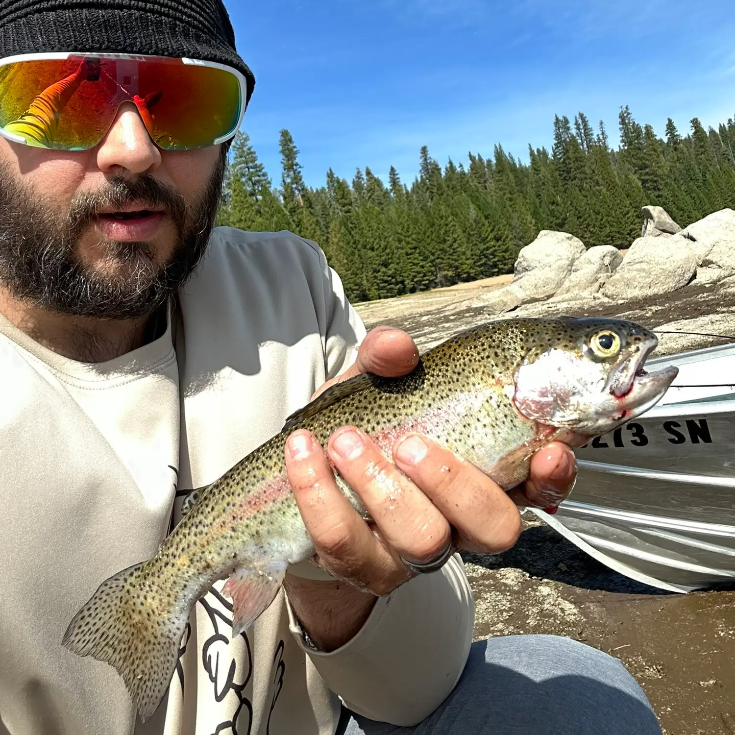 Union Valley Reservoir California Bass & Trout Fishing Giant Trout